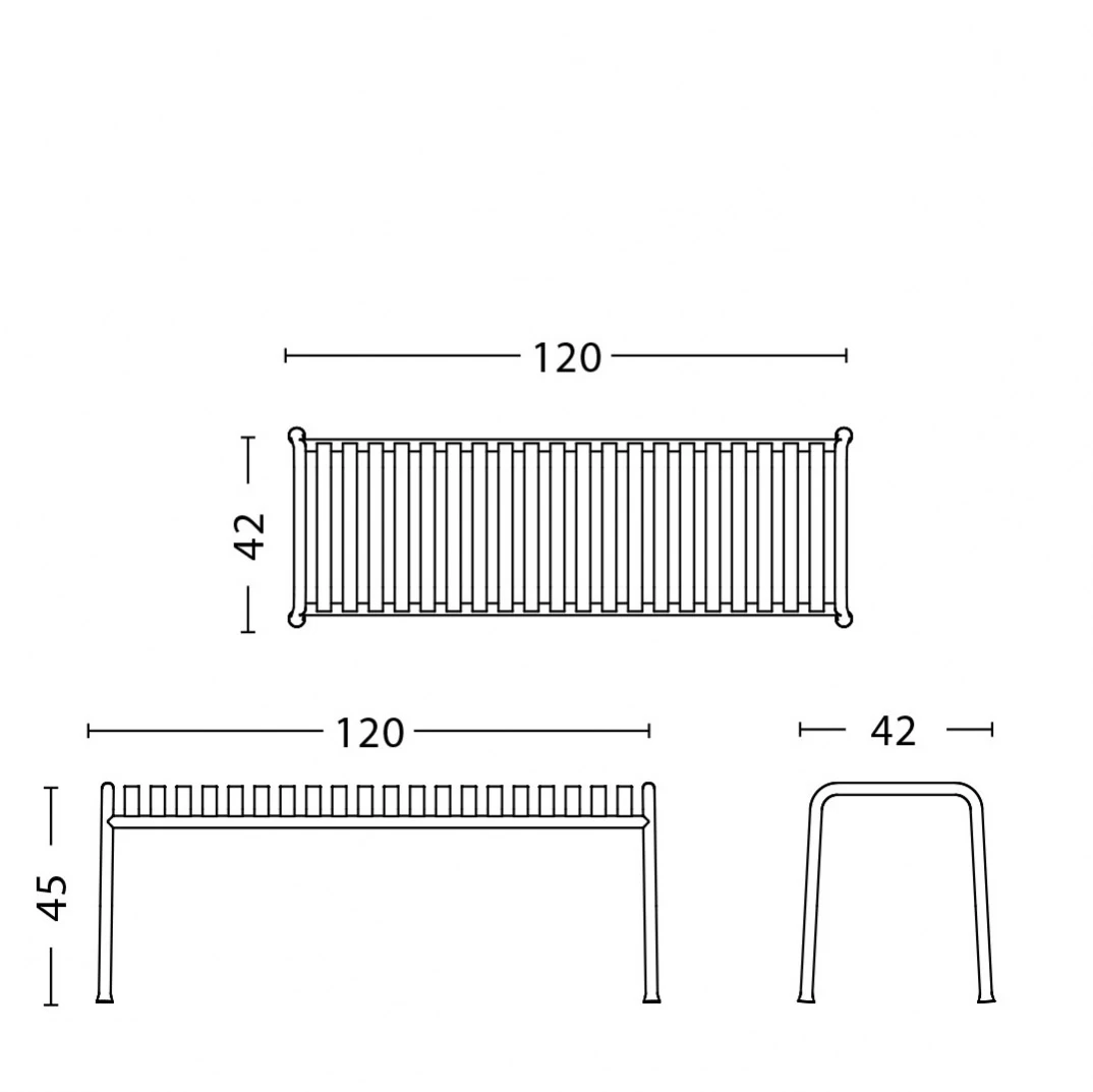 Bank Palissade Farbe Hot Galvanised Von HAY – Bild 3