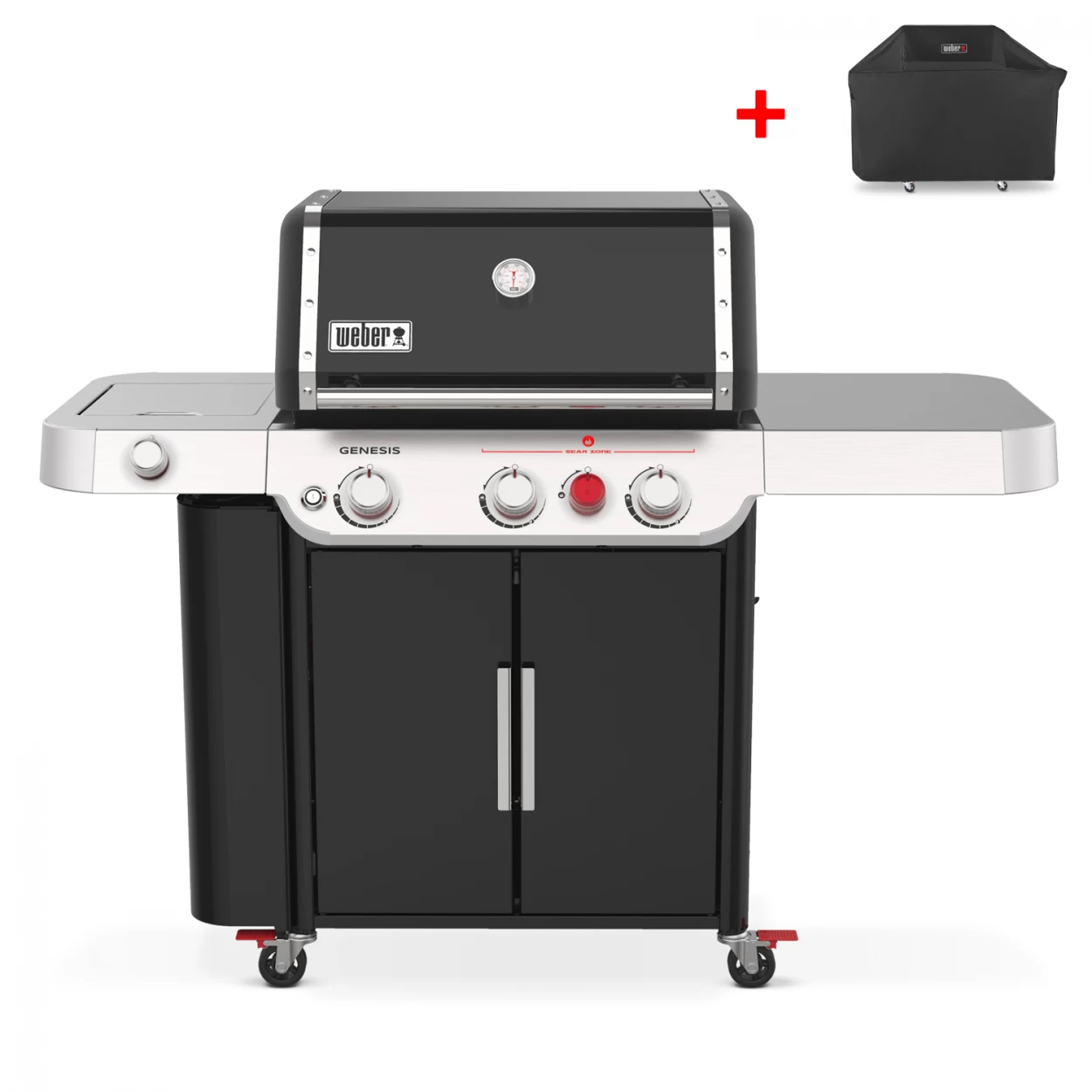 Weber Gasgrill Genesis E-335, Black, Inklusive Abdeckhaube