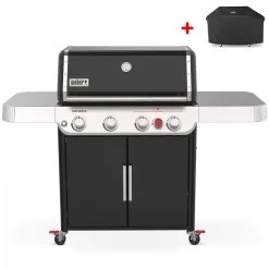 Weber Gasgrill Genesis E-425s, Black, Inklusive Abdeckhaube