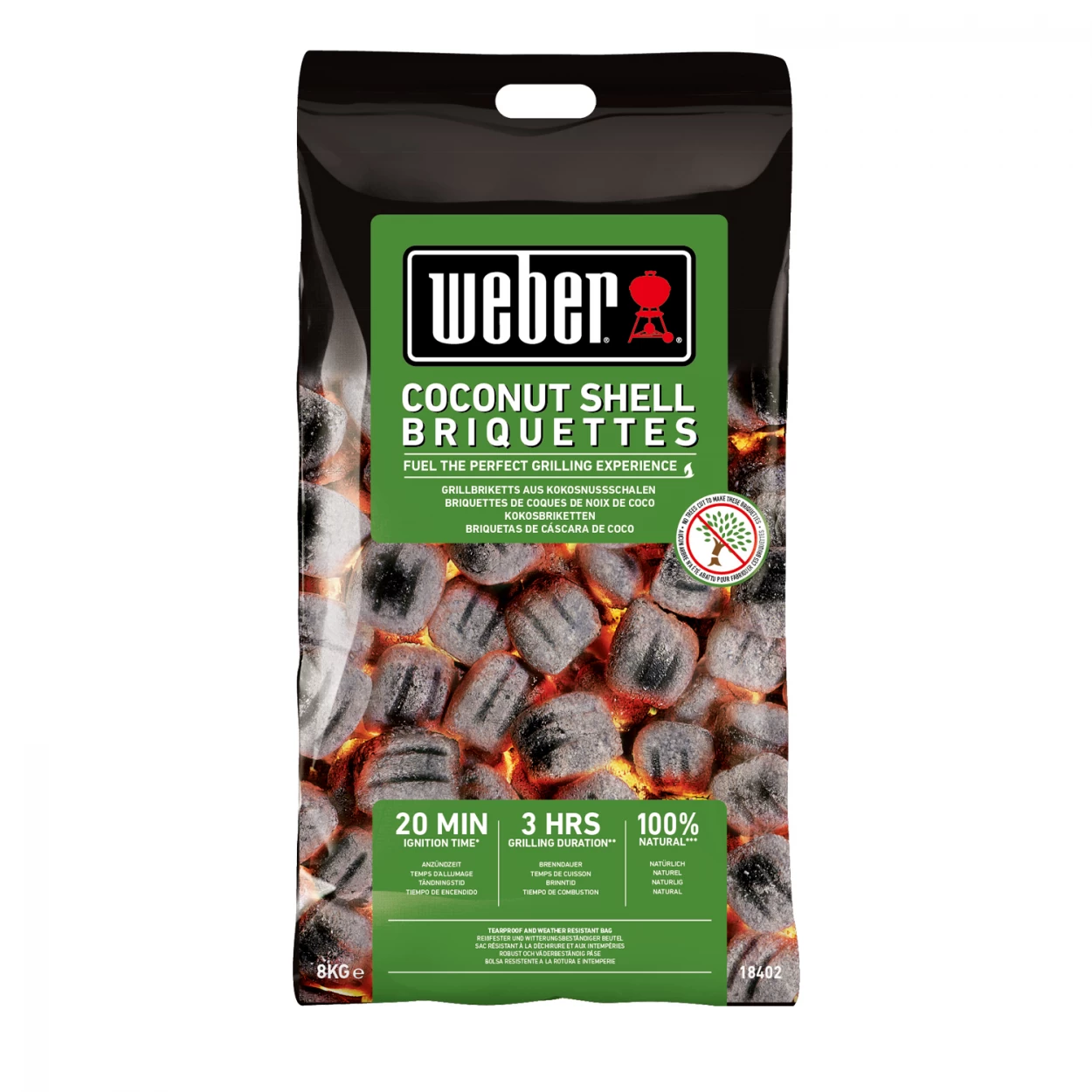 Weber Kokosnuss Briketts - 8 Kg