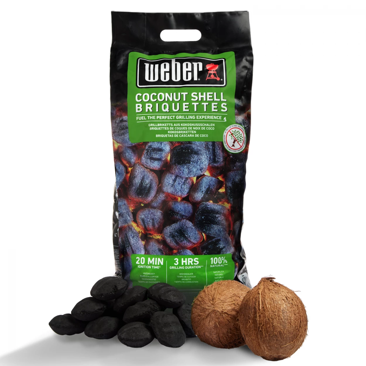 Weber Kokosnuss Briketts - 8 Kg â Bild 2