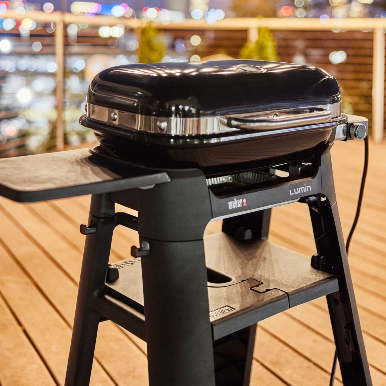 Weber Elektrogrill Lumin Mit Stand, Black + Inklusive Abdeckhaube – Bild 2