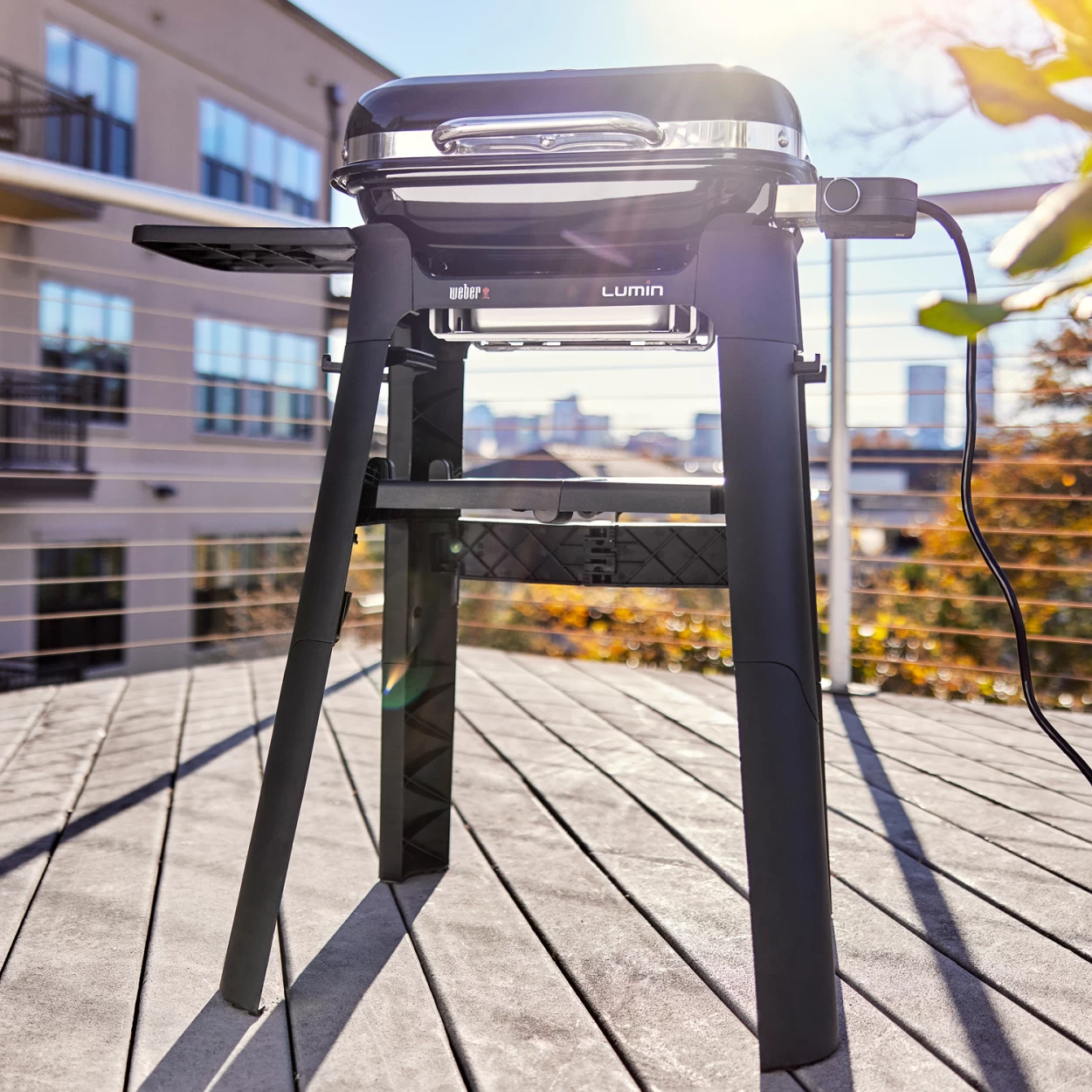Weber Elektrogrill Lumin Mit Stand, Black + Inklusive Abdeckhaube – Bild 7