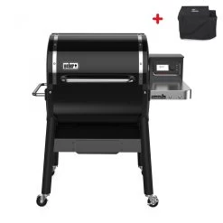 Weber SmokeFire EX4 Holzpelletgrill GBS, Black, Inklusive Abdeckhaube