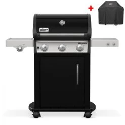 Weber Gasgrill Spirit E-325 GBS, Black + Inklusive Abdeckhaube