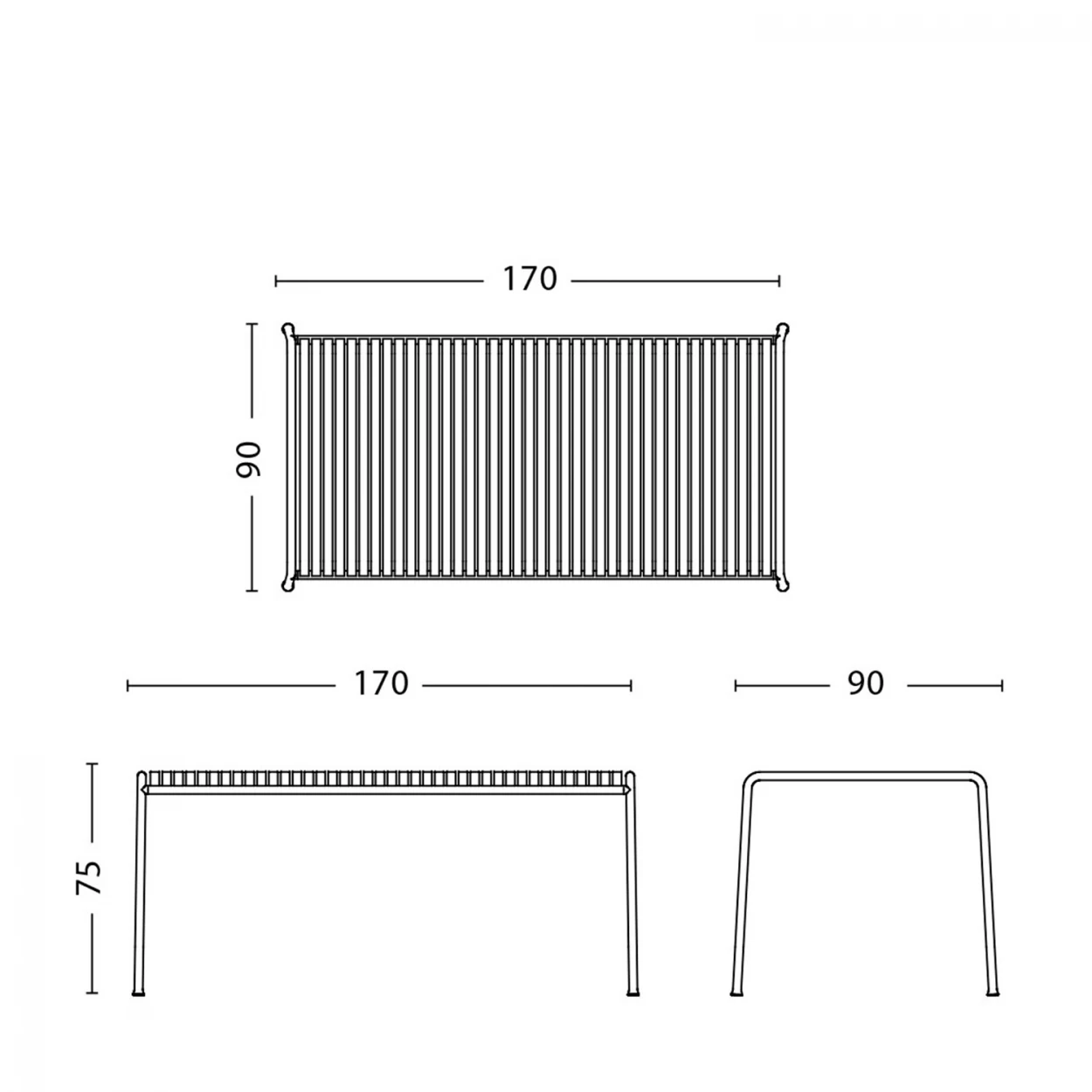 Tisch Palissade Farbe Sky Grey Von HAY – Bild 3