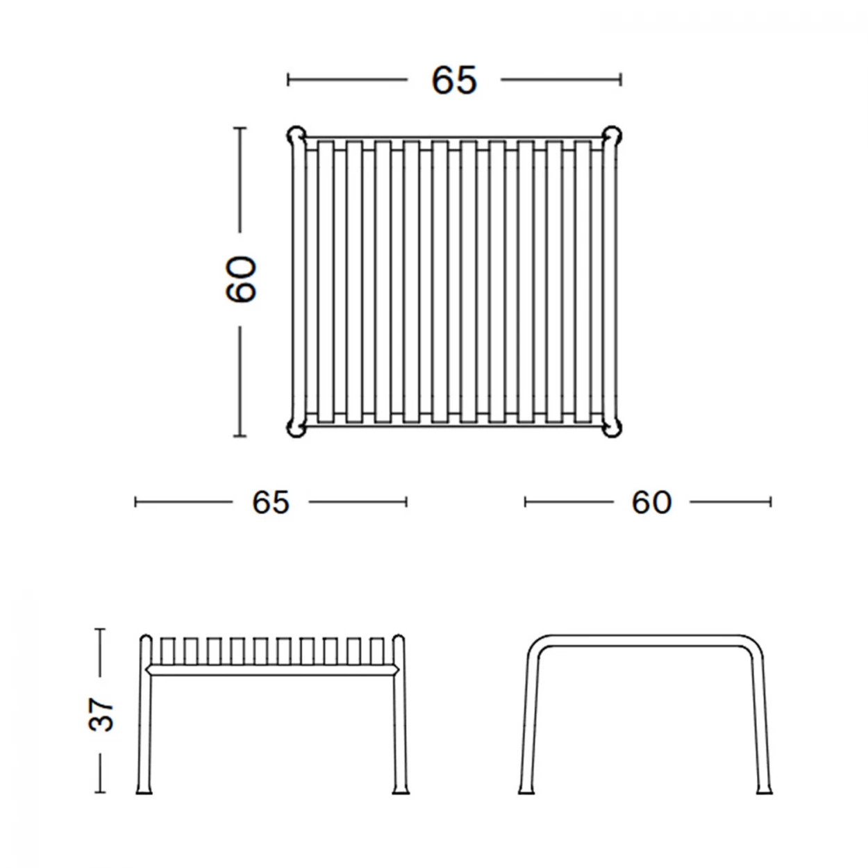 Fußbank / Beistelltisch Palissade Farbe Olive Von HAY – Bild 3