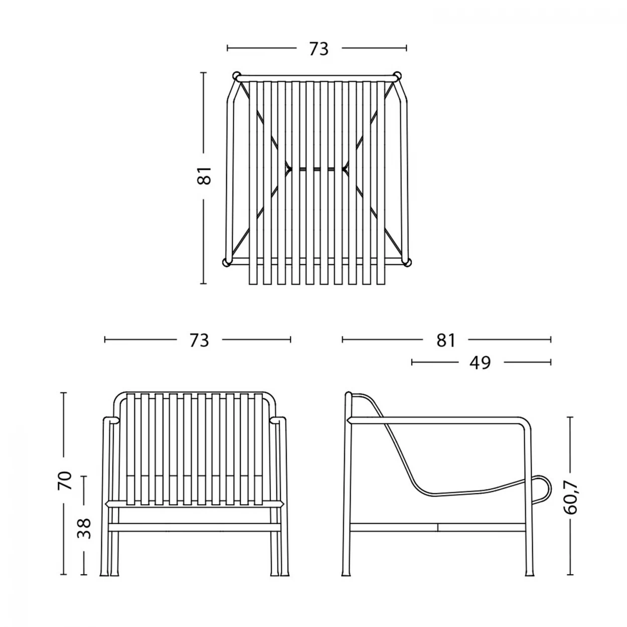 Stuhl Lounge Palissade Farbe Sky Grey Von HAY â Bild 3