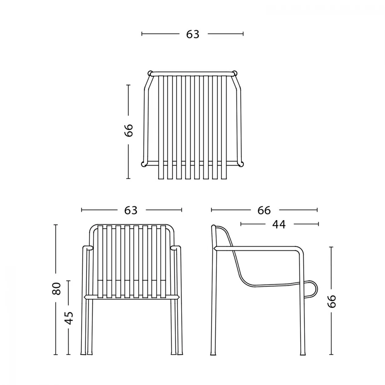 Sessel Dining Palissade Farbe Sky Grey Von HAY – Bild 3