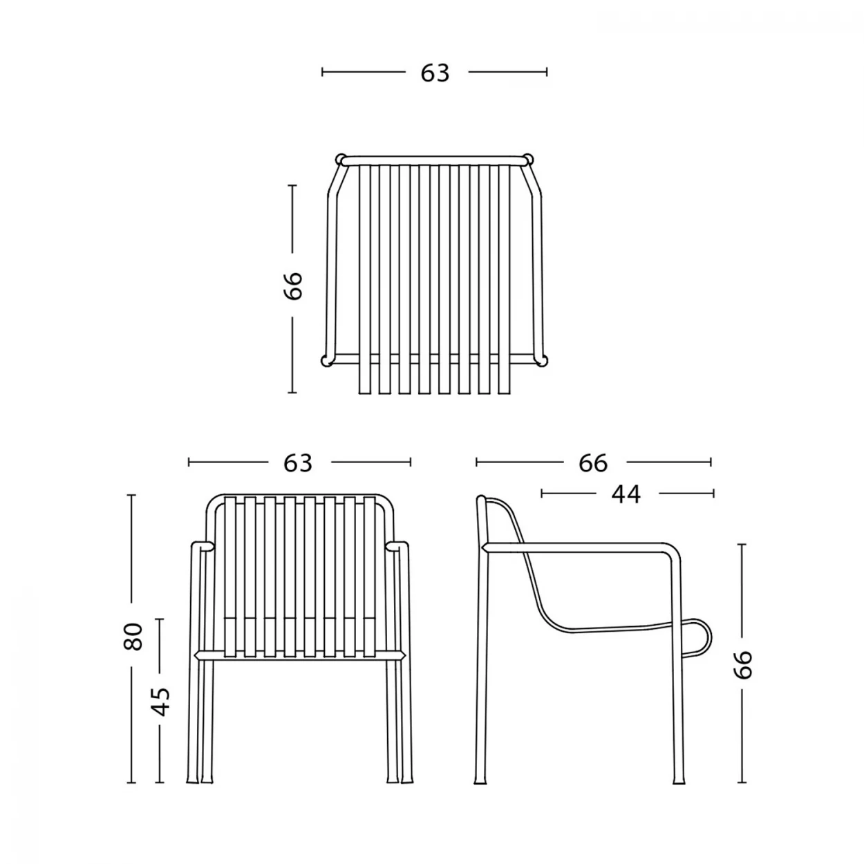 Sessel Dining Palissade Farbe Anthracite Von HAY – Bild 3