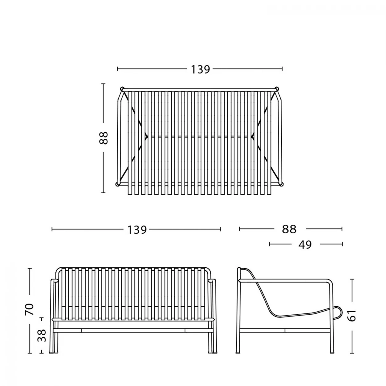 Sofa Lounge Palissade Farbe Hot Galvanised Von HAY â Bild 3